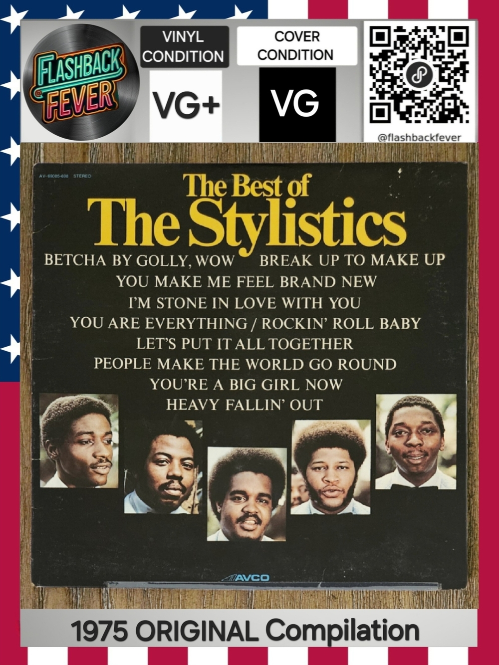 THE STYLISTICS•Best Of The Stylistics•1975 US Stereo (#AV-69005-698)PRC Pressing